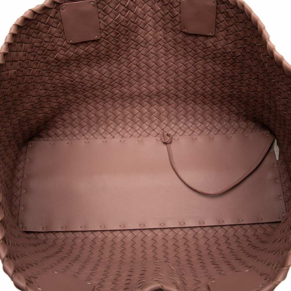 Bottega Veneta Medium Lambskin Intreccio Cabat Tote - 4