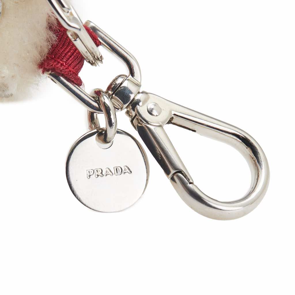Prada Faux Fur Teddy Bear Bag Charm and Key Holder - 4