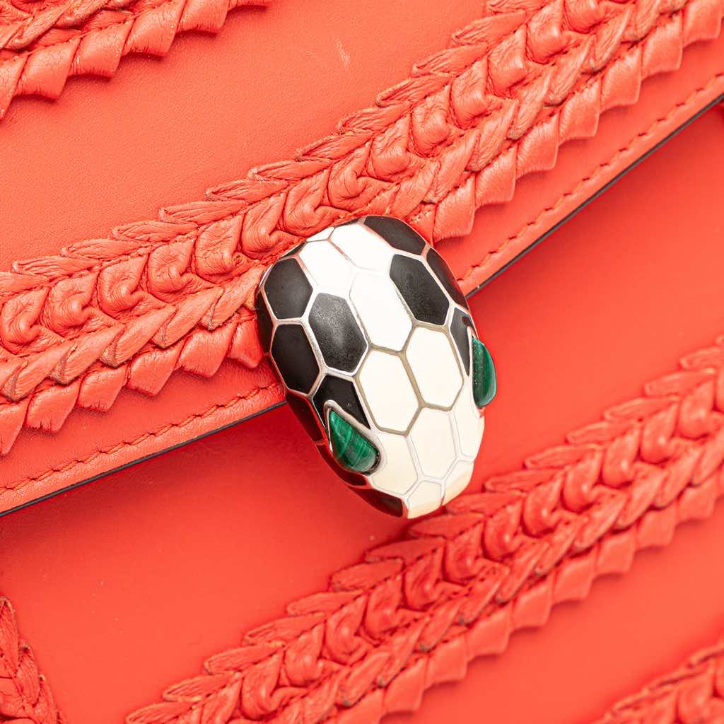 Bvlgari Medium Leather Plisse Serpenti Forever Shoulder Bag - Image 10