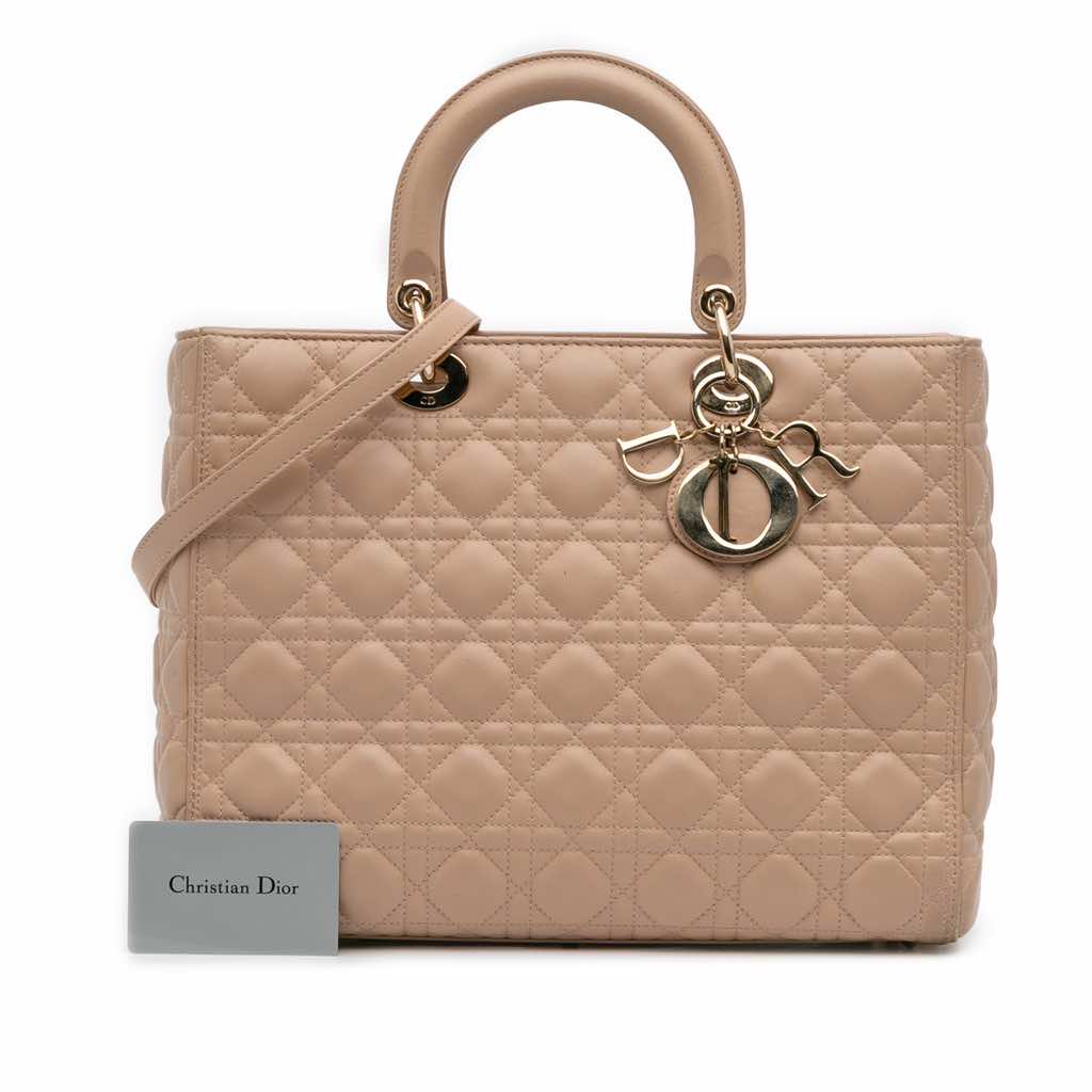 Dior Large Lambskin Cannage Lady Dior - Image 15