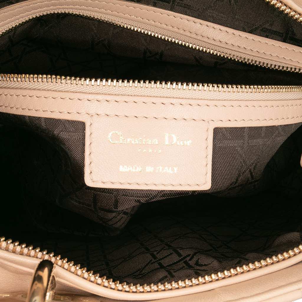 Dior Large Lambskin Cannage Lady Dior - Side view