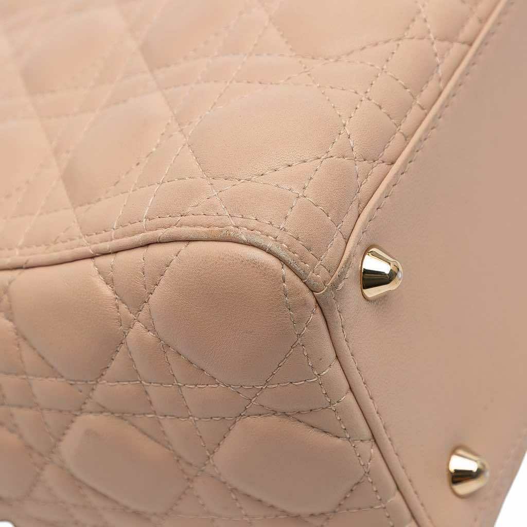 Dior Large Lambskin Cannage Lady Dior - Image 12