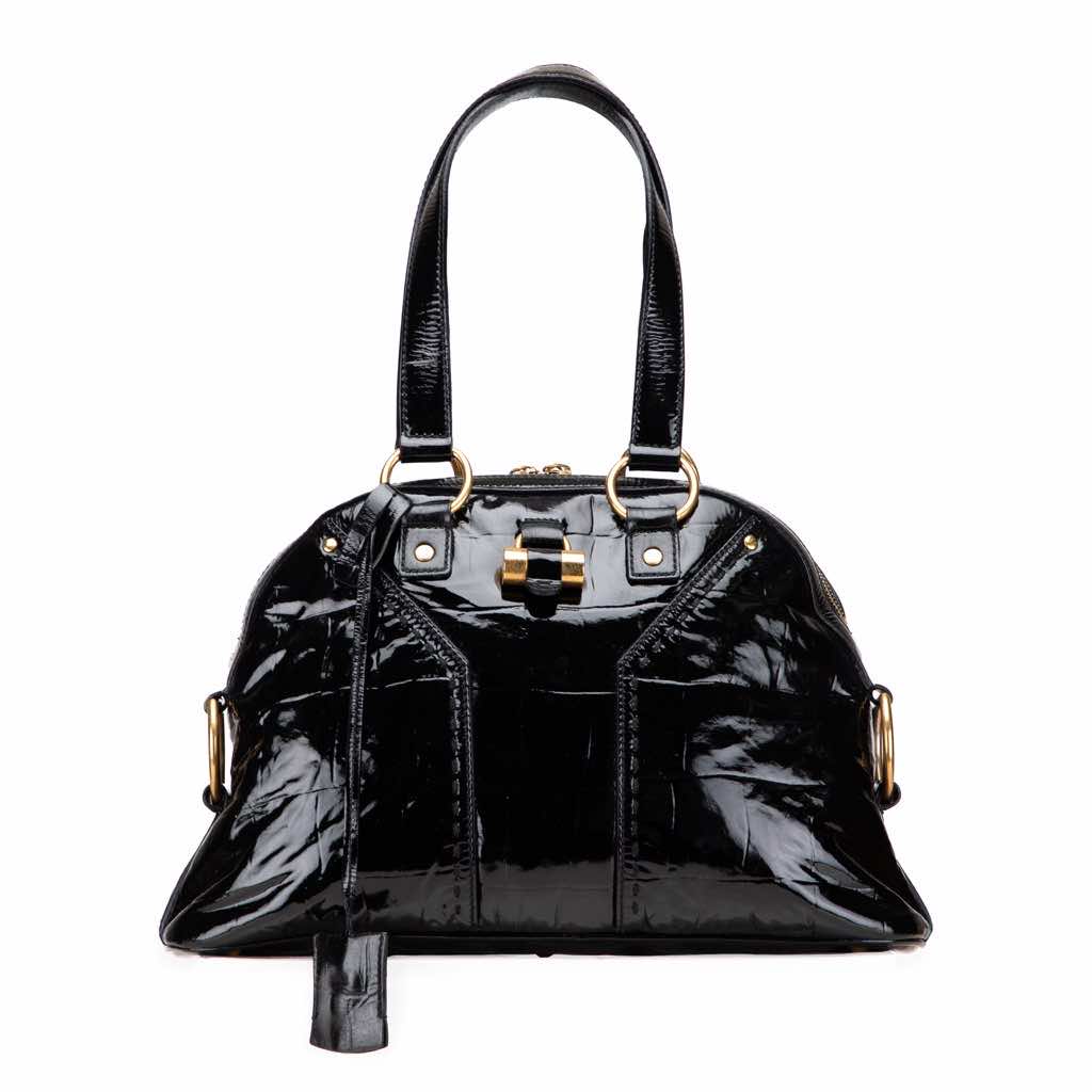 Yves Saint Laurent Small Embossed Patent Muse Shoulder Bag