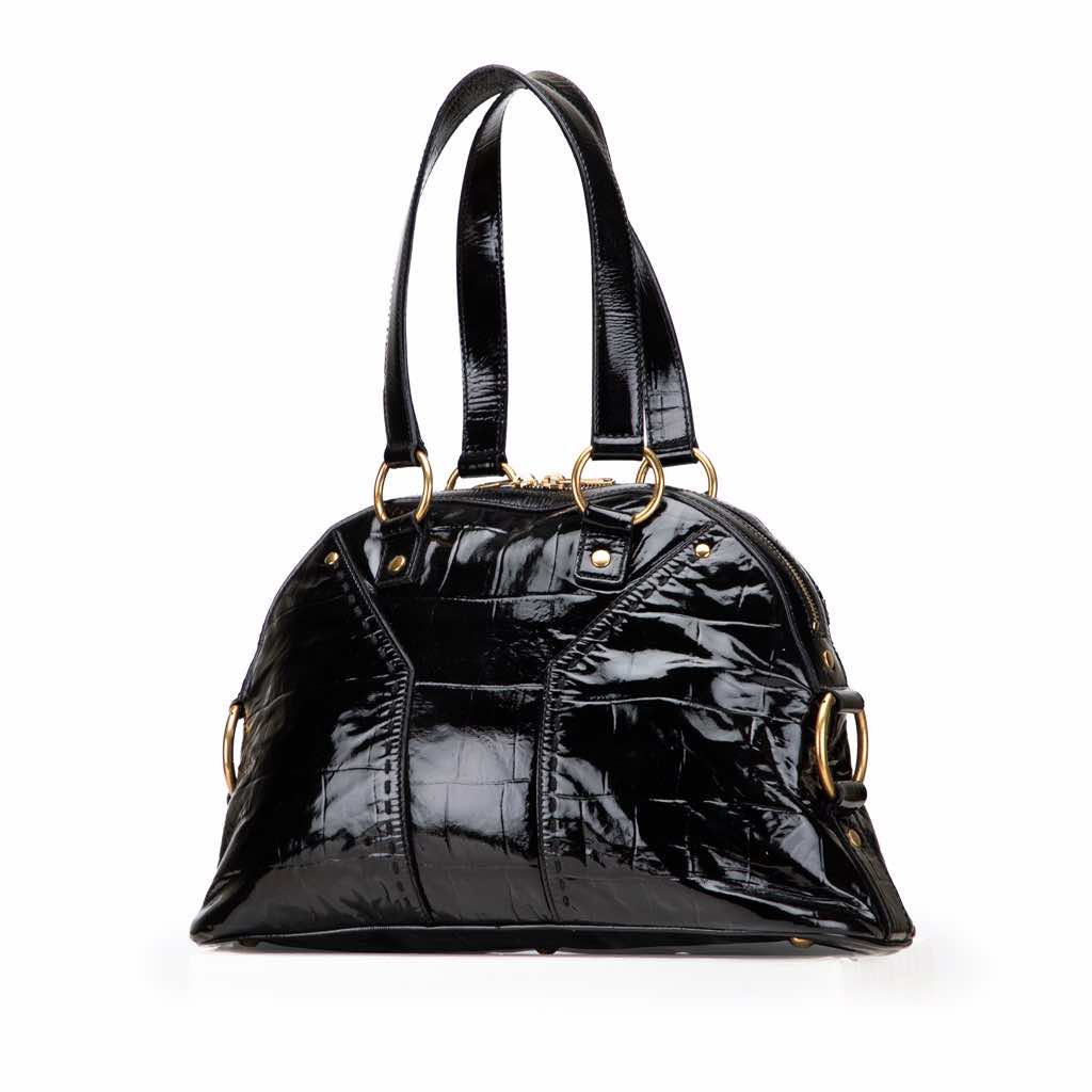 Yves Saint Laurent Small Embossed Patent Muse Shoulder Bag - 2