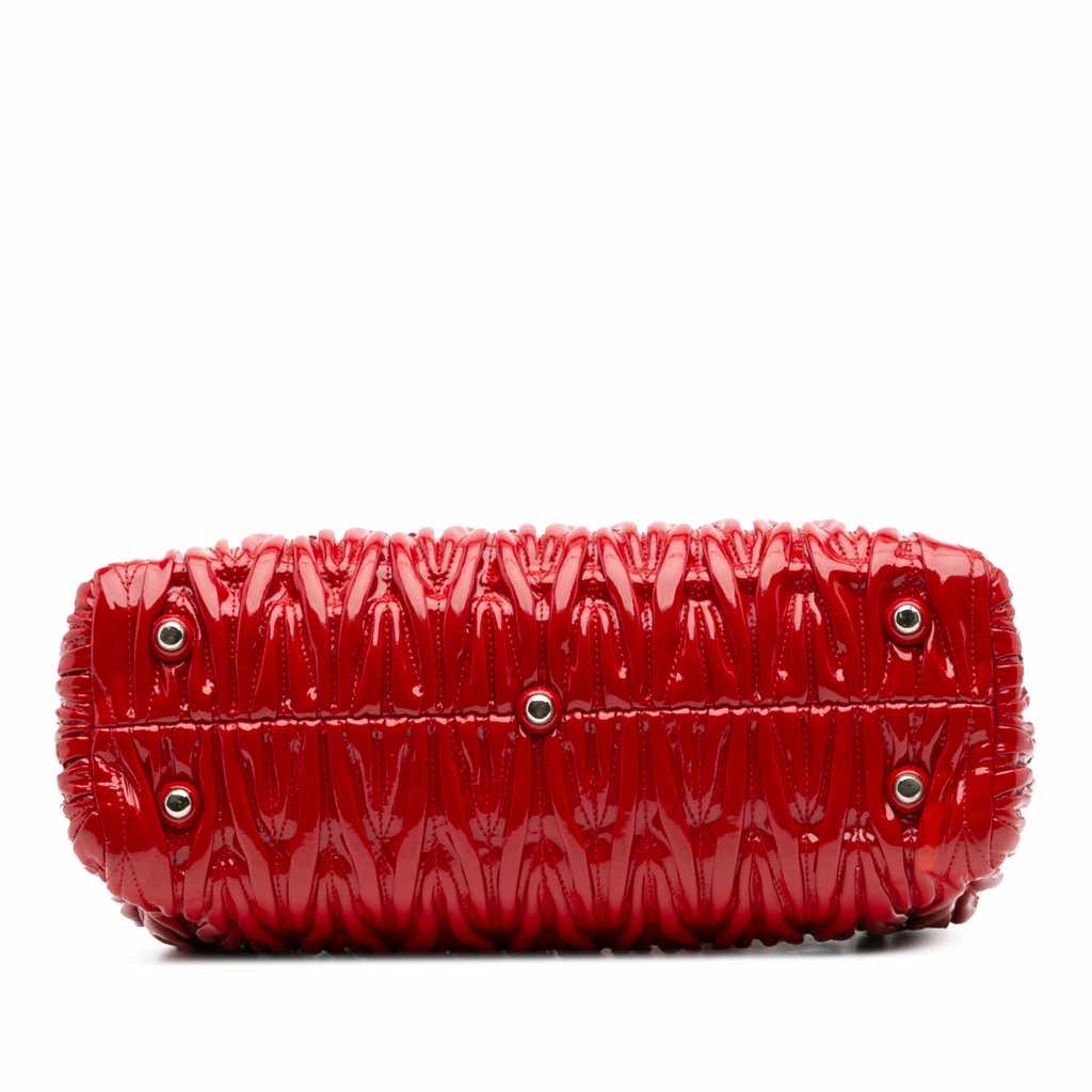 Miu Miu Matelasse Patent Frame Top Handle Bag - 3