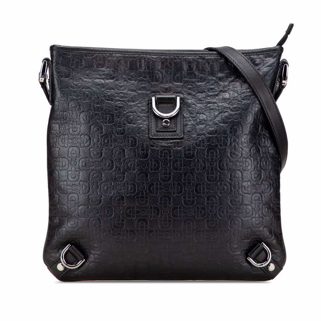 Gucci Embossed Leather Horsebit Abbey D Ring Crossbody