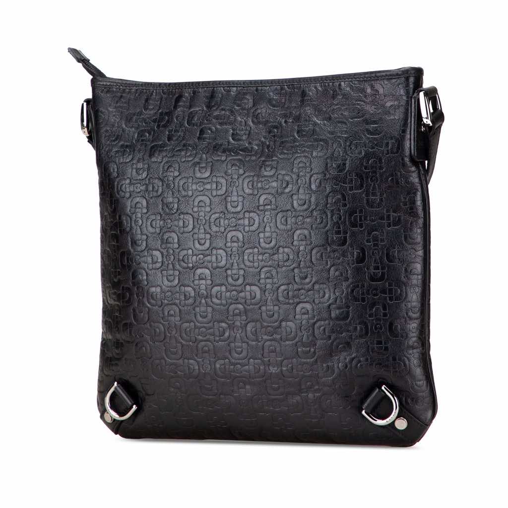 Gucci Embossed Leather Horsebit Abbey D Ring Crossbody - Back view