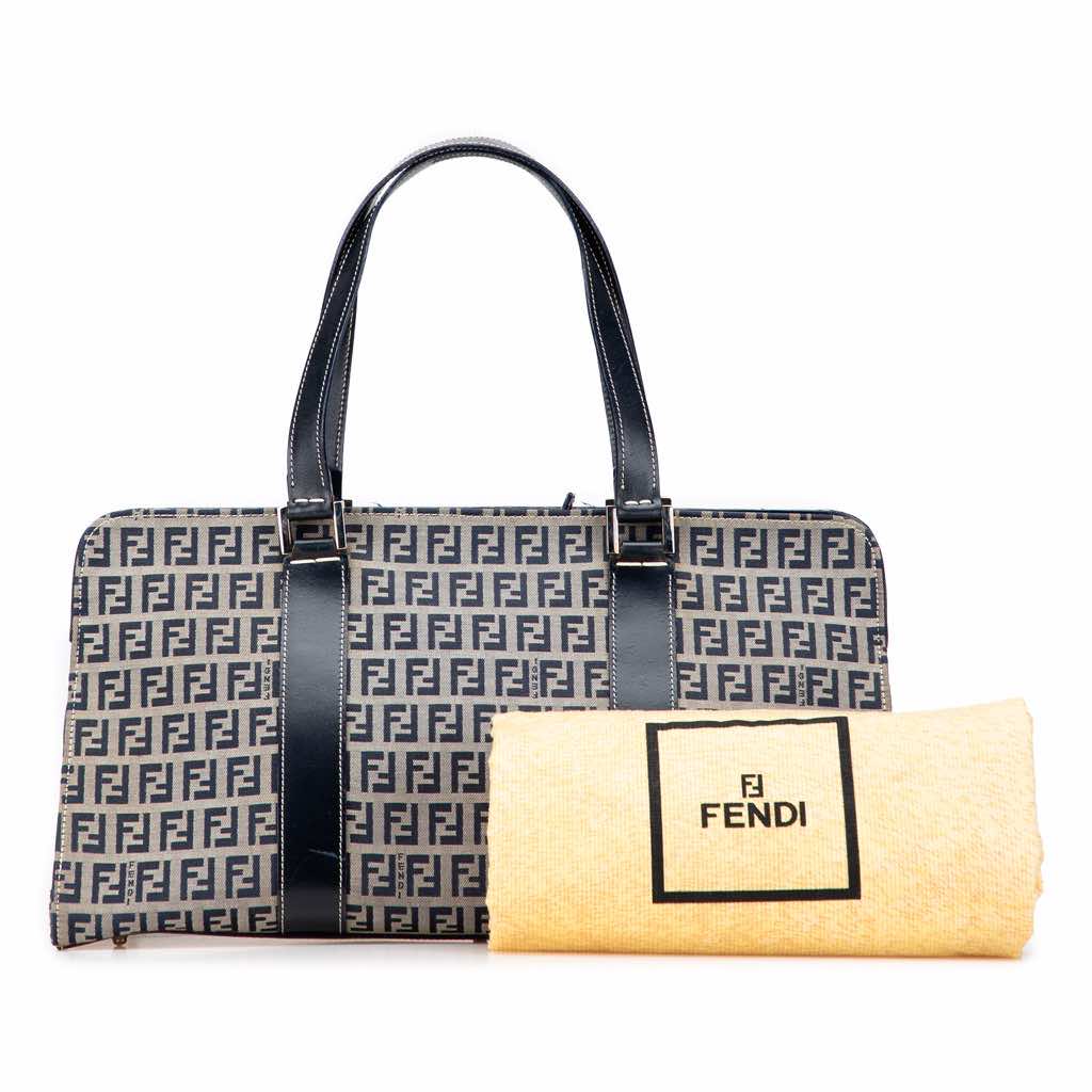 Fendi Zucchino Canvas Handbag - Image 13
