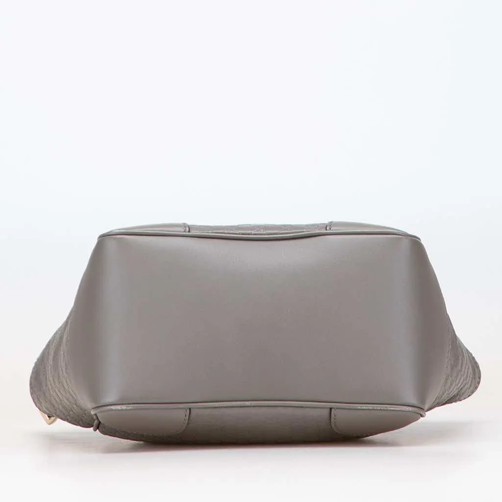 Gucci Small Microguccissima Bree Satchel Grey Leather Very good - Inside View