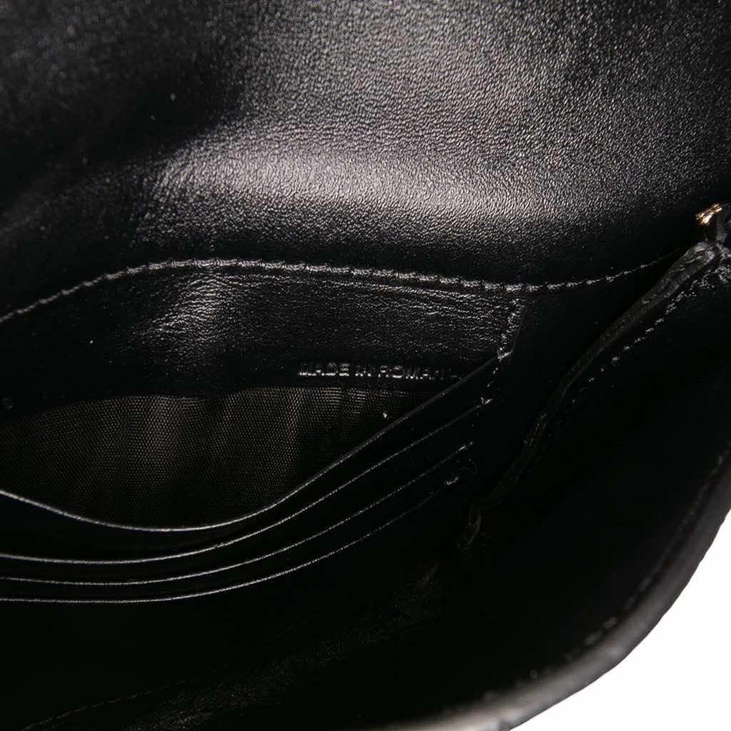 Burberry Embossed Grain Check Leather Langley Crossbody - Detail 1