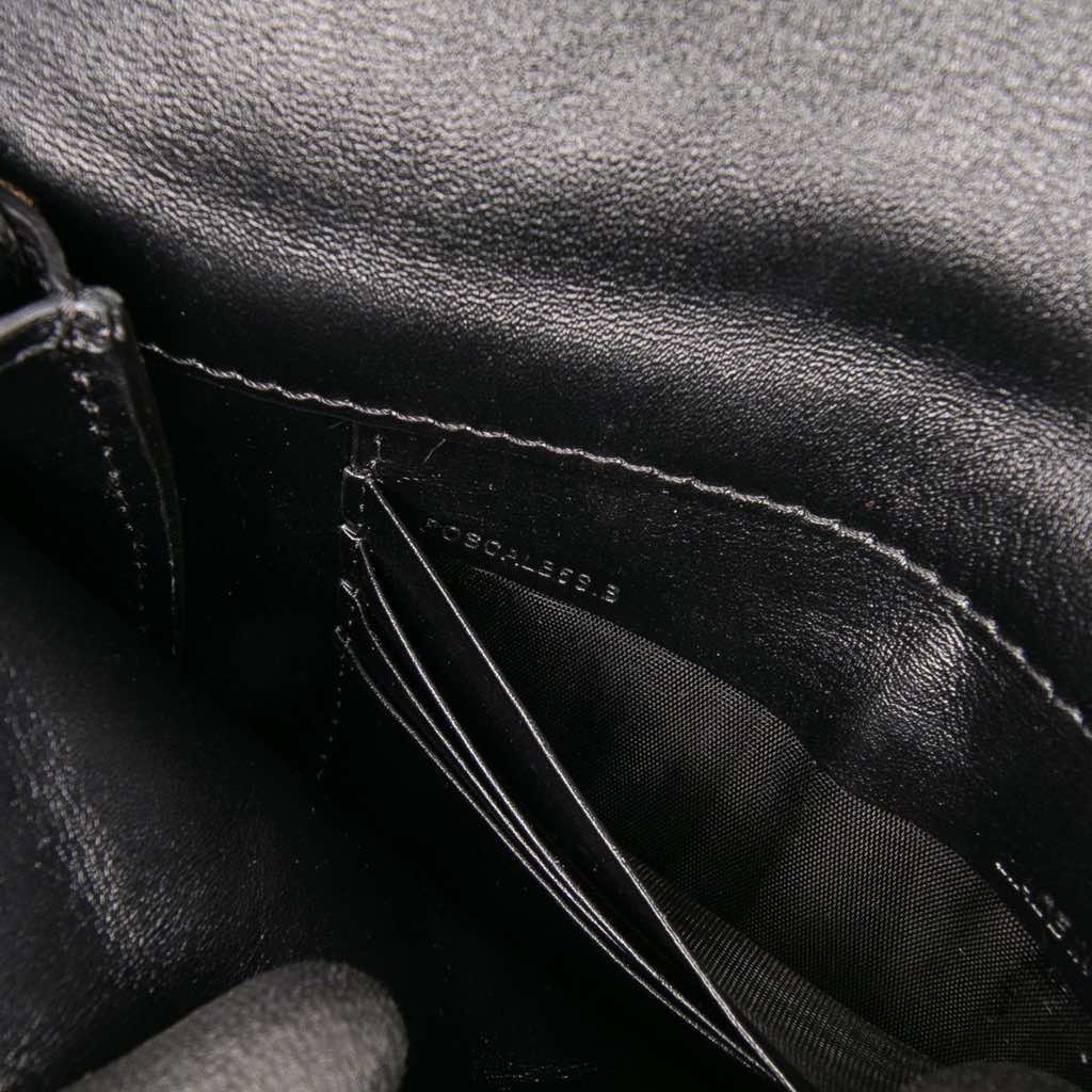 Burberry Embossed Grain Check Leather Langley Crossbody - Detail 2