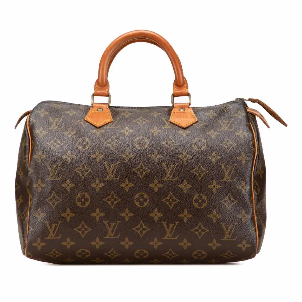 Louis Vuitton Monogram Speedy 30 Brown Canvas Fair - Front View