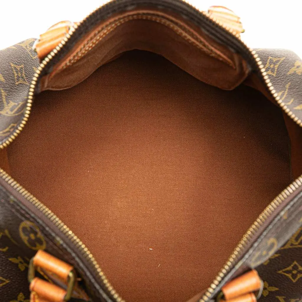 Louis Vuitton Monogram Speedy 30 Brown Canvas Fair - Model View