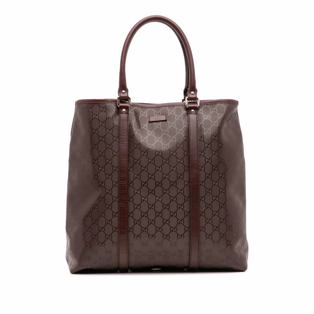 Gucci GG Imprime Joy Vertical Tote Red Canvas Good - Front View