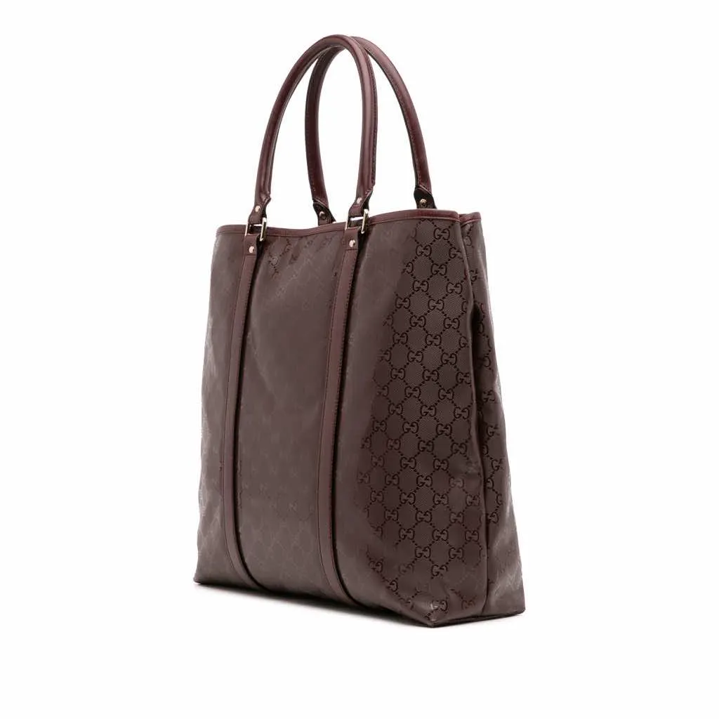 Gucci GG Imprime Joy Vertical Tote Red Canvas Good - Back View