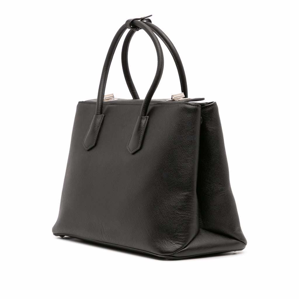 Prada Saffiano Cuir Turnlock Twin Satchel - 2