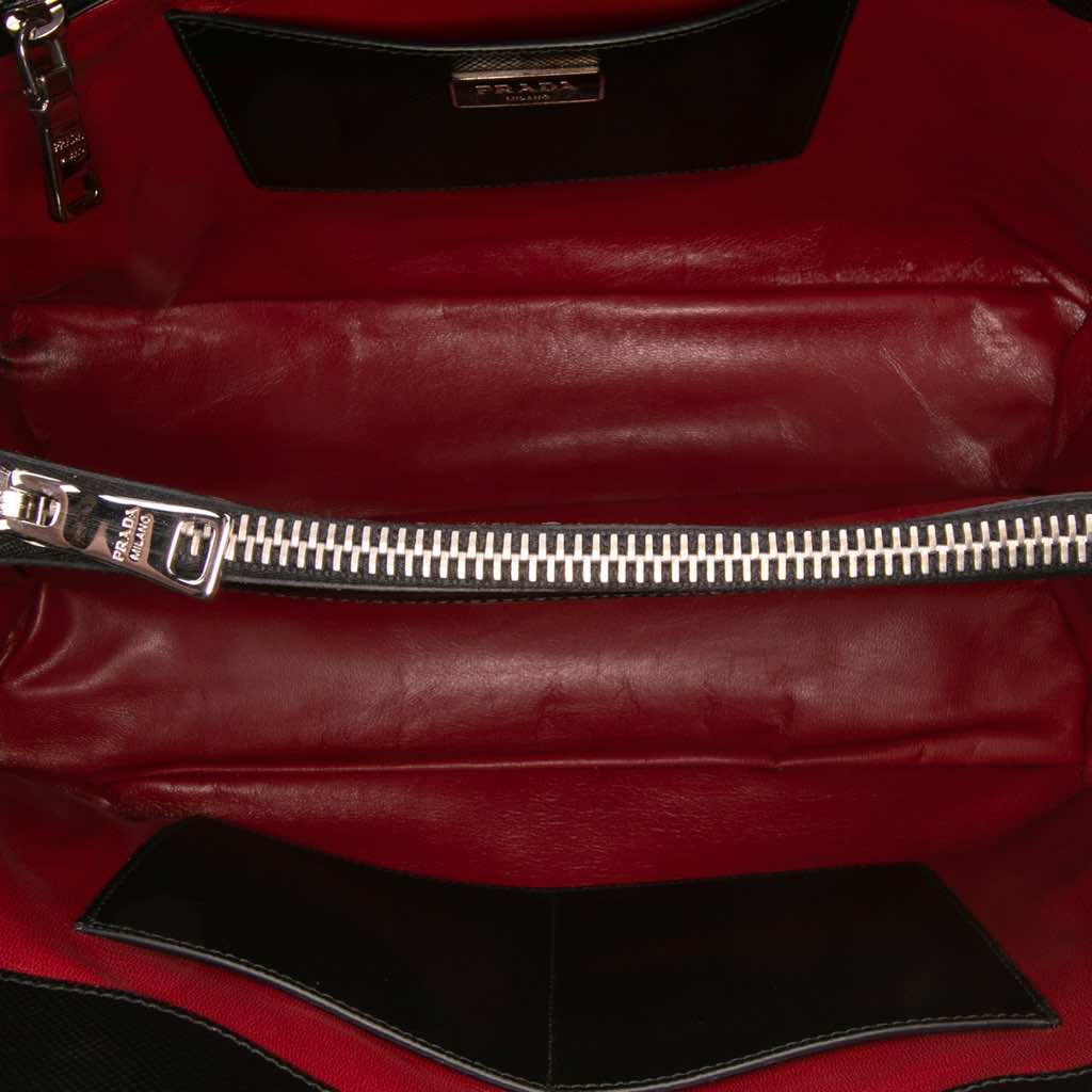 Prada Saffiano Cuir Turnlock Twin Satchel - 4