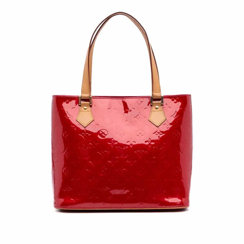 Louis Vuitton Monogram Vernis Houston Red Leather Good - Front View