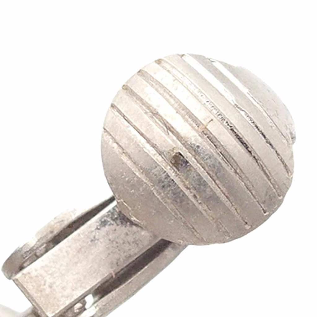 Chanel Silver Plated CC Pearl Dangle Clip On Earrings - Image 10