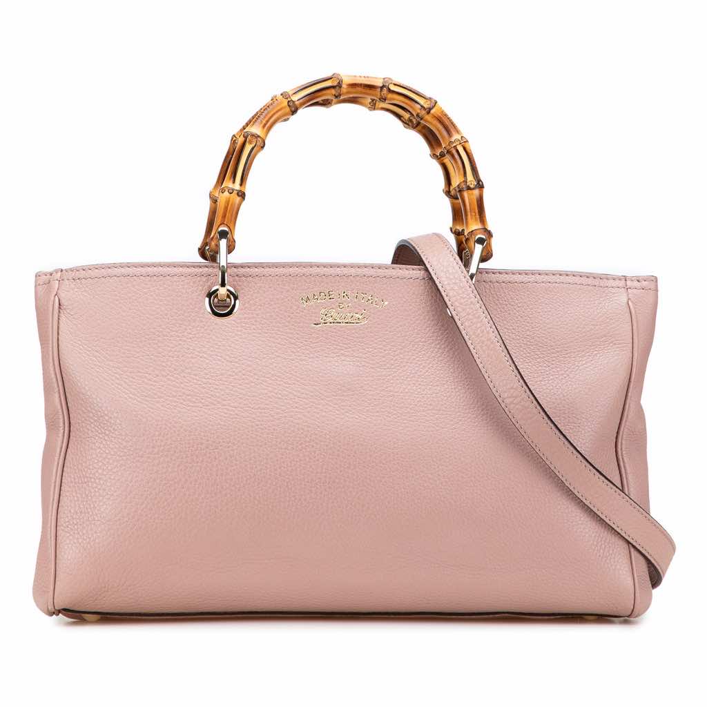 Gucci Medium Calfskin Bamboo Shopper Satchel