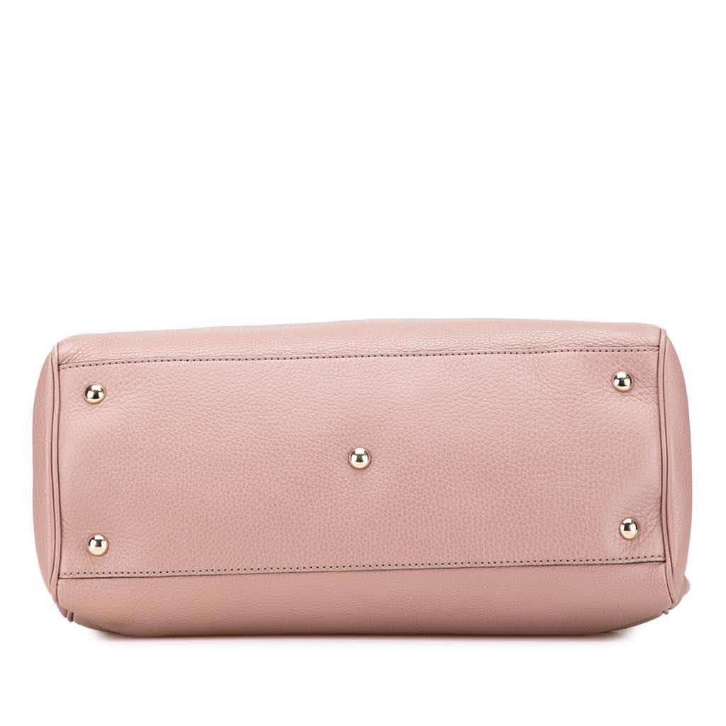 Gucci Medium Calfskin Bamboo Shopper Satchel - Image 6