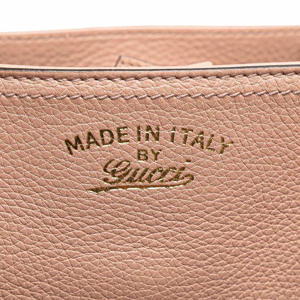 Gucci Medium Calfskin Bamboo Shopper Satchel - Detail 1