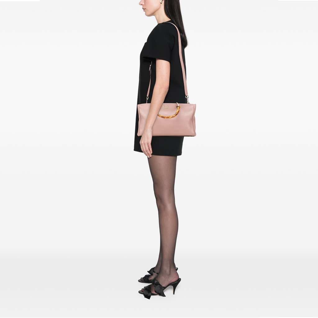 Gucci Medium Calfskin Bamboo Shopper Satchel - Image 11