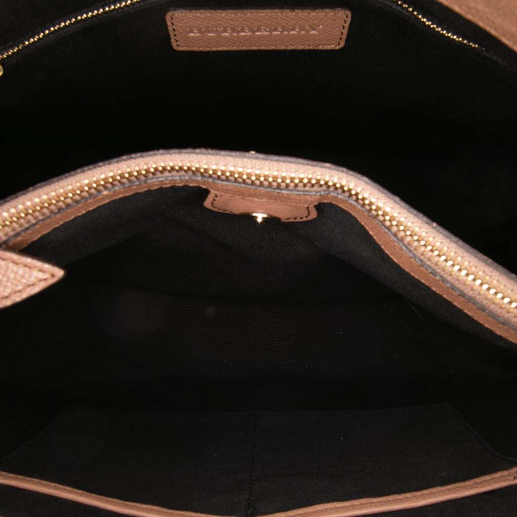 Burberry Medium Leather and House Check Banner Satchel - 4