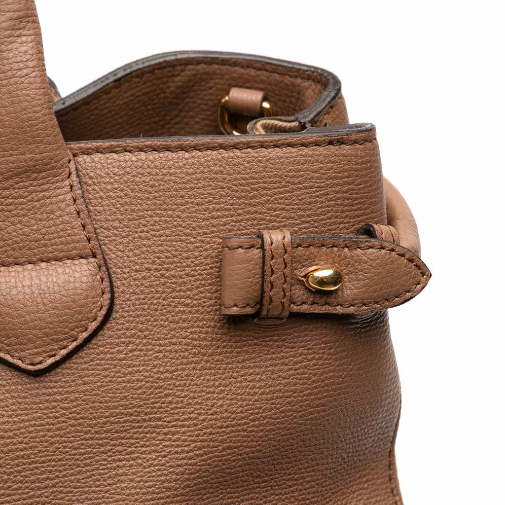 Burberry Medium Leather and House Check Banner Satchel - Image 11