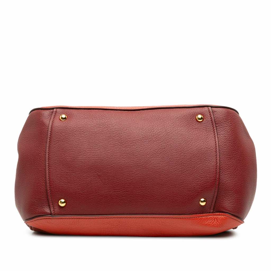 Miu Miu Bicolor Goatskin Madras Boston Bag - 3