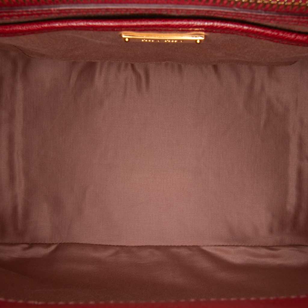 Miu Miu Bicolor Goatskin Madras Boston Bag - 4