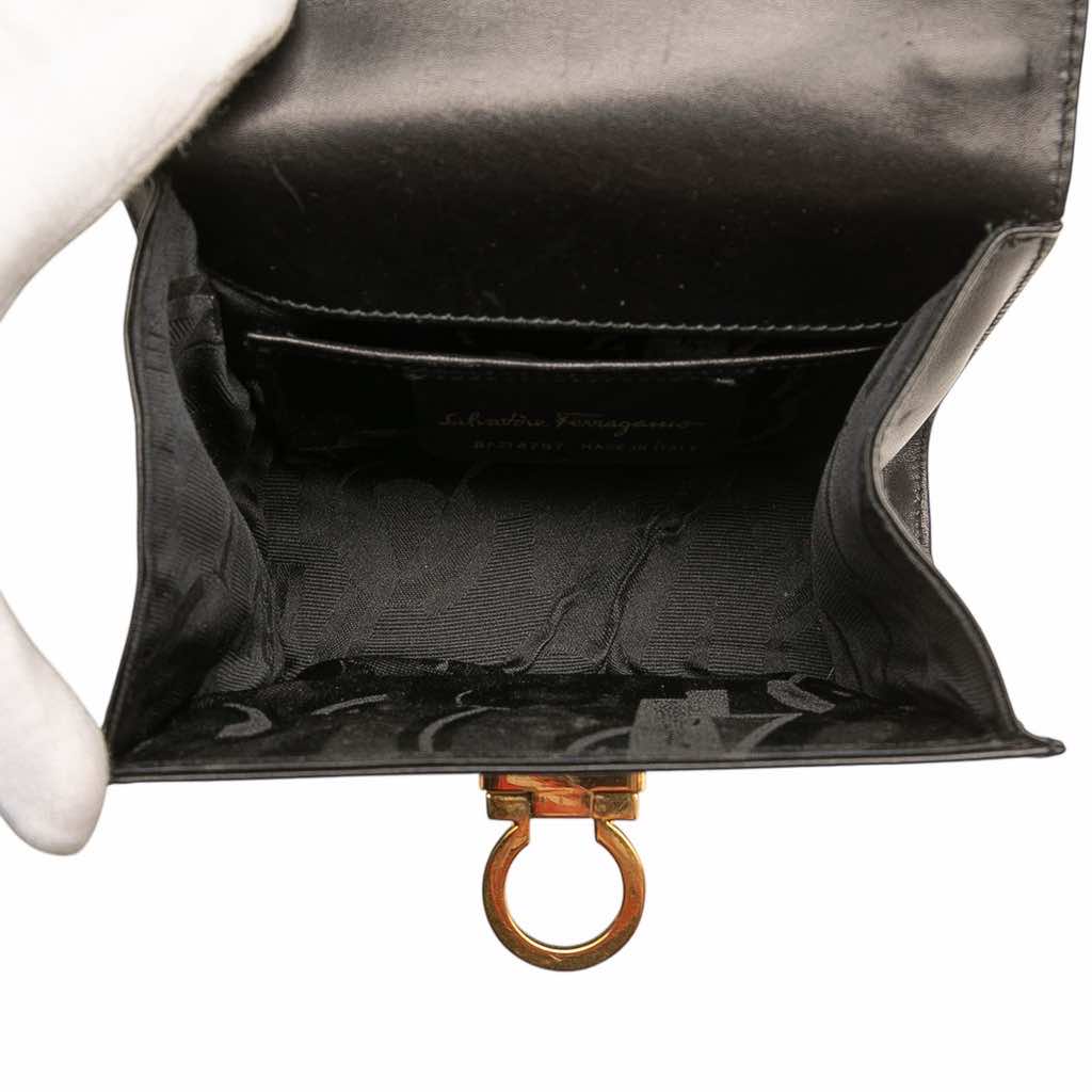 Salvatore Ferragamo Leather Gancini Flap Crossbody - 4