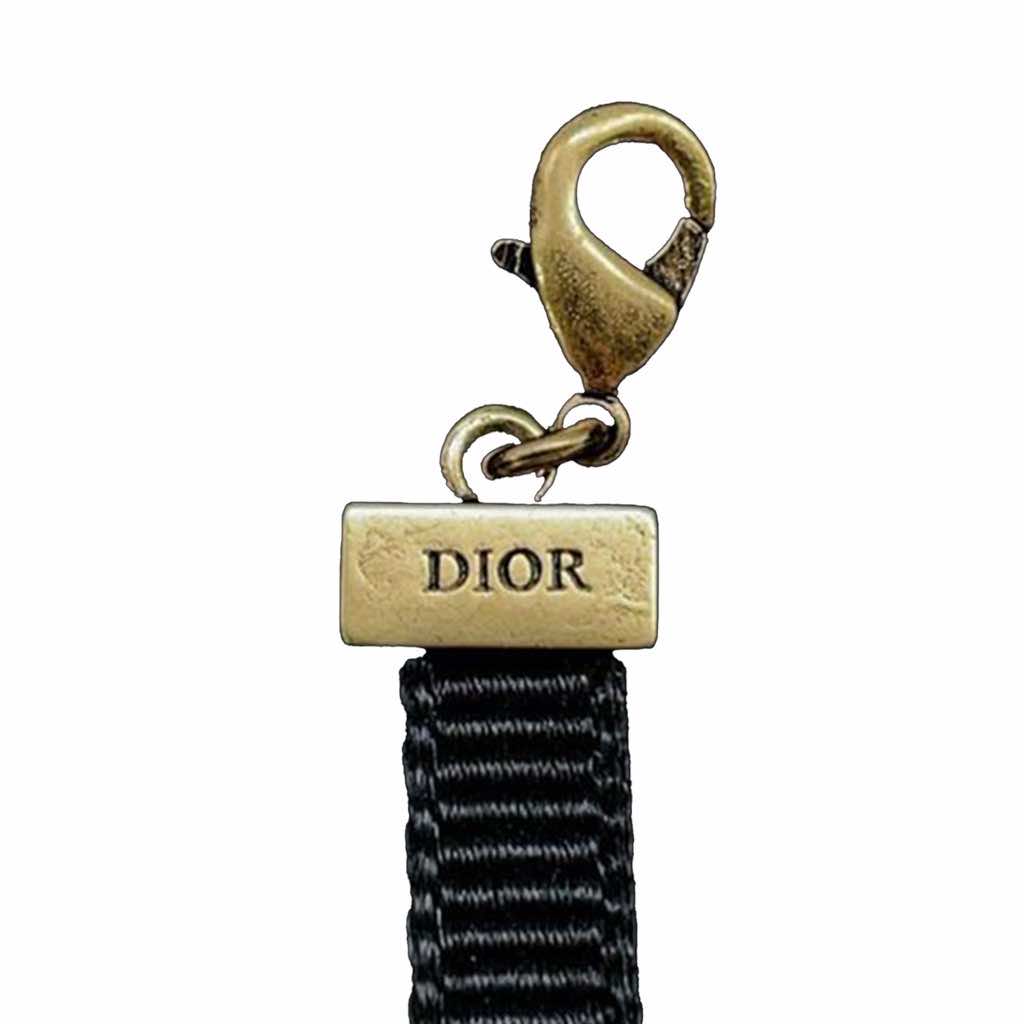 Dior Nylon Grosgrain Ribbon JAdior Choker Necklace - Side view