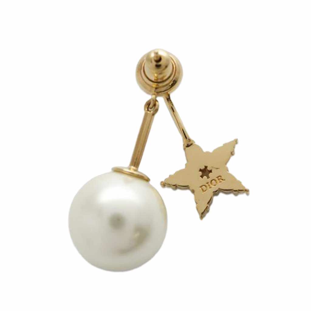 Dior Gold Plated Crystal And Faux Pearl My ABCDior Tribales Single Earring