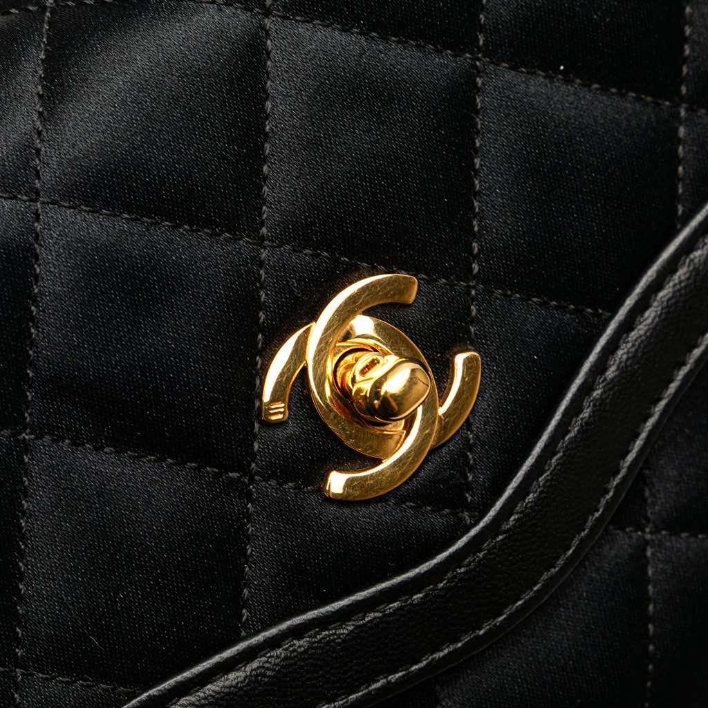 Chanel CC Quilted Satin Bijoux Chain Single Flap - Image 10