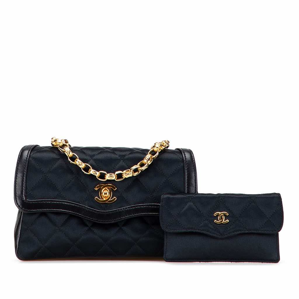 Chanel CC Quilted Satin Bijoux Chain Single Flap - Image 12