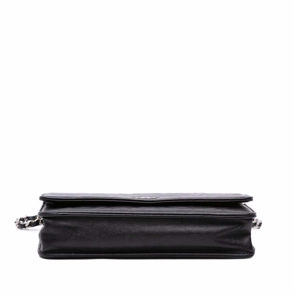 Chanel Camellia Embossed Lambskin Wallet On Chain - 3