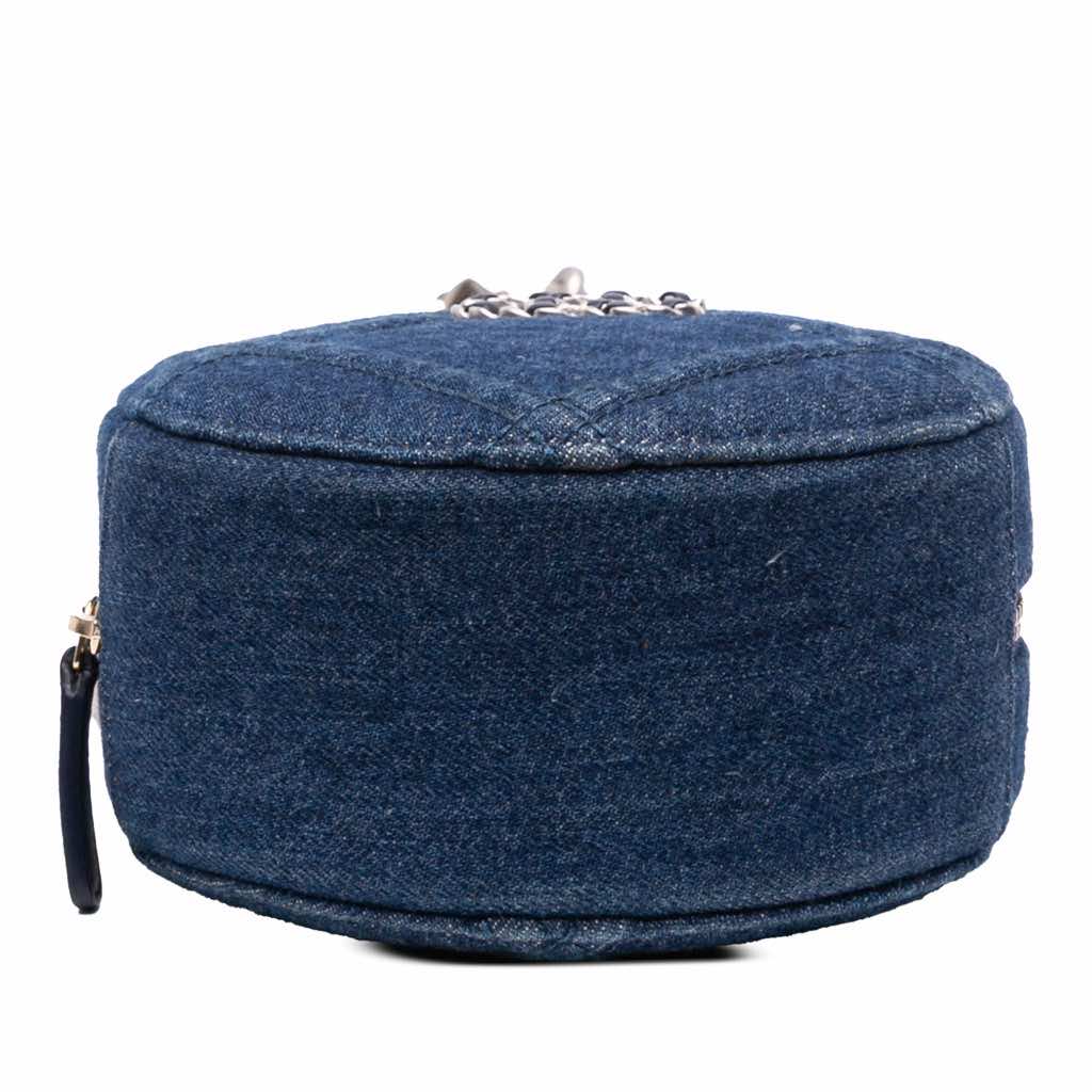 Chanel Denim 19 Round Clutch with Chain - Image 6