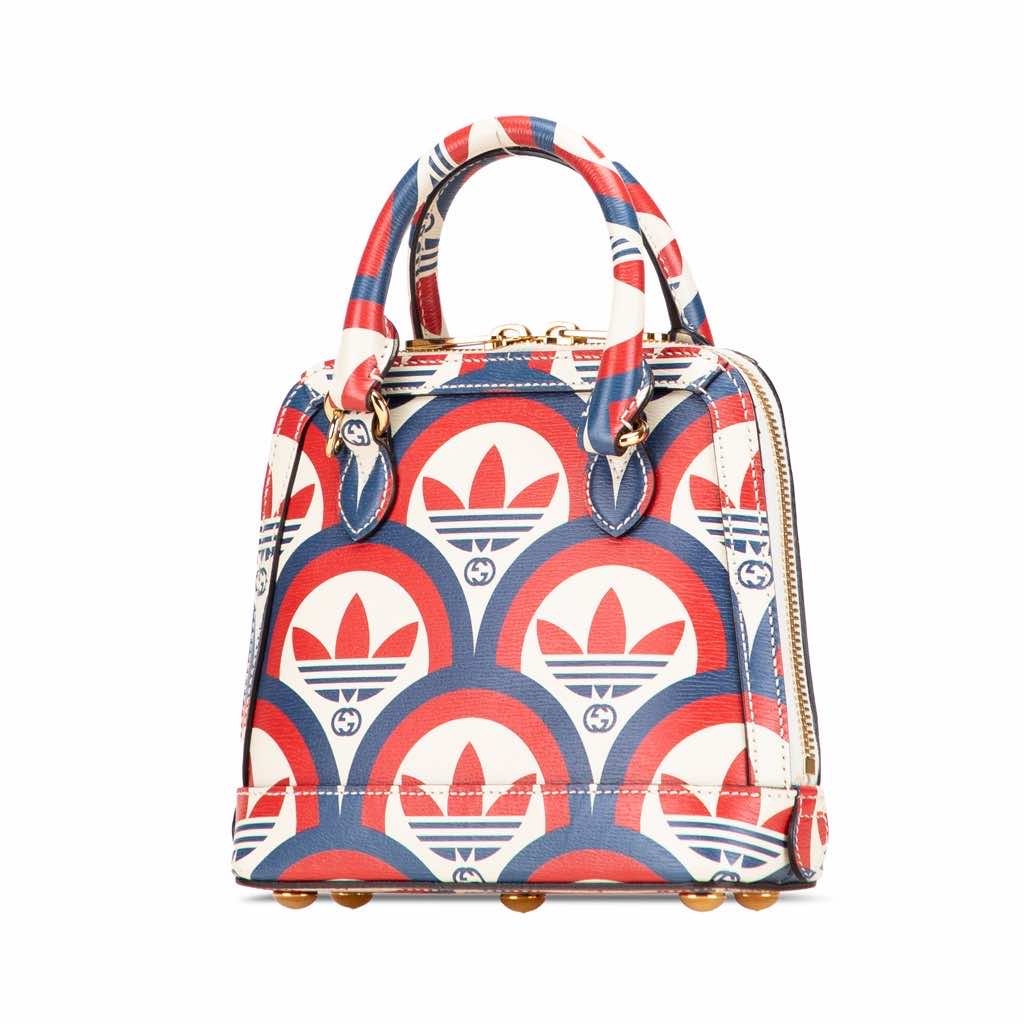 Gucci Adidas Mini Leather Horsebit 1955 Top Handle Bag - Back view