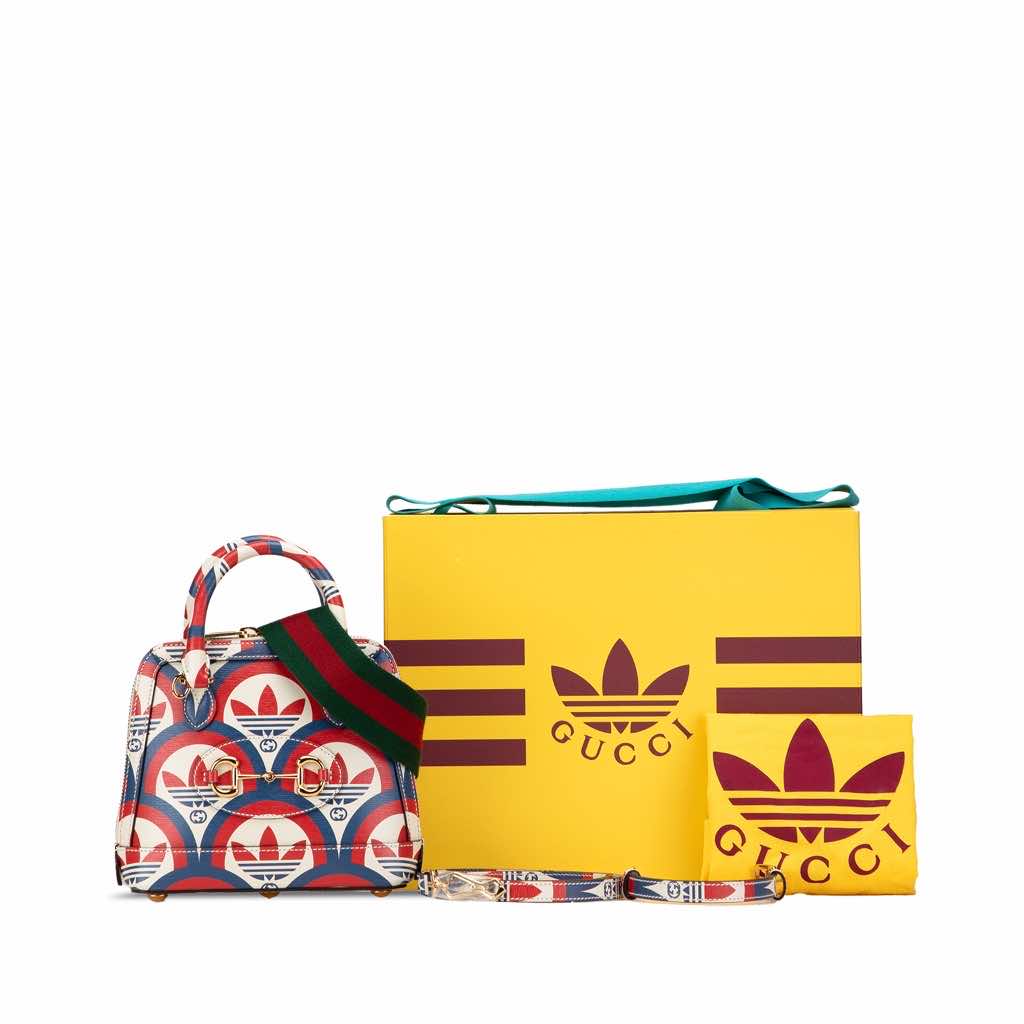 Gucci Adidas Mini Leather Horsebit 1955 Top Handle Bag - Image 12