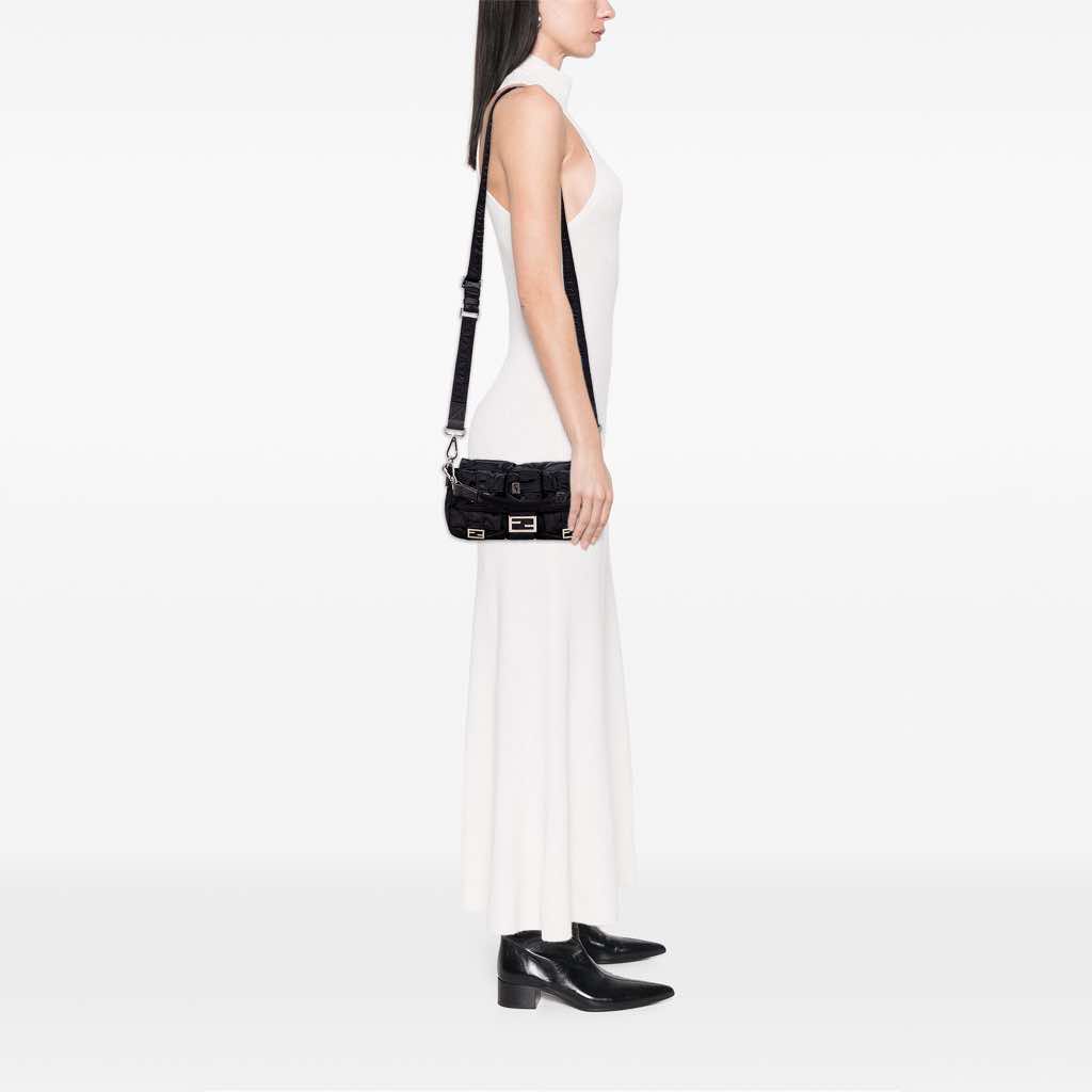 Fendi Nylon Multipocket Convertible Baguette Satchel - Image 11