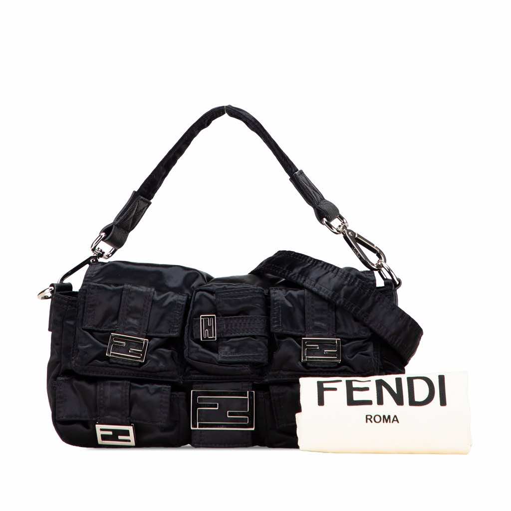 Fendi Nylon Multipocket Convertible Baguette Satchel - Image 12