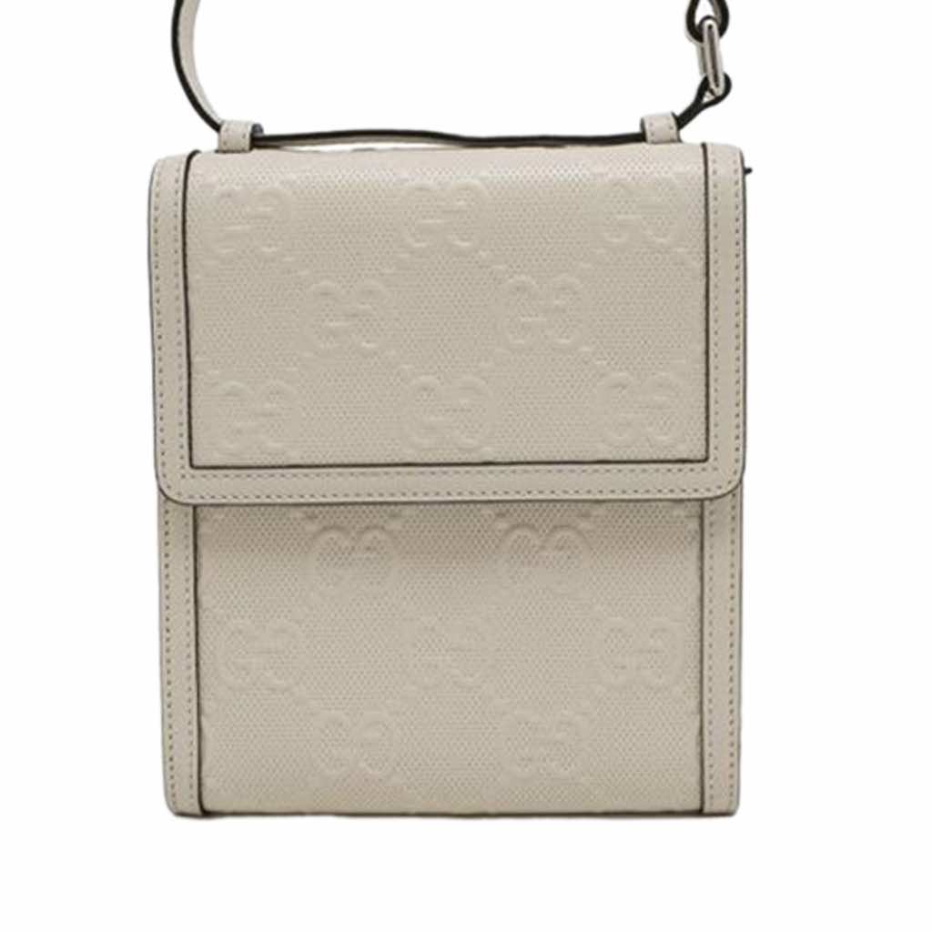 Gucci GG Embossed Flap Satchel