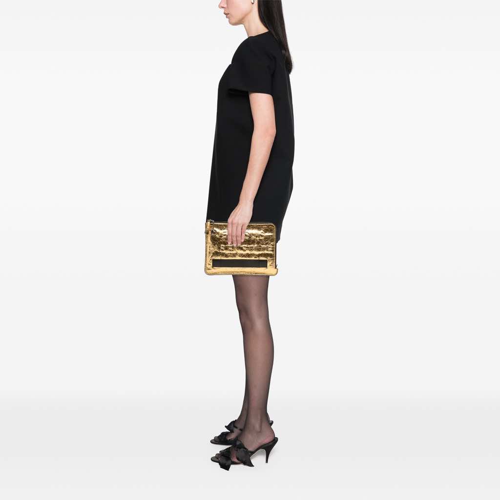 Chanel Metallic Lambskin Je Ne Suis Pas En Solde Clutch - Image 14