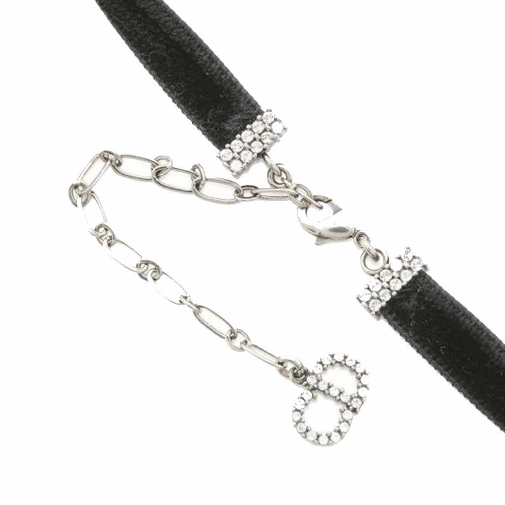 Dior Crystal and Velvet J Adior Choker Necklace - 5