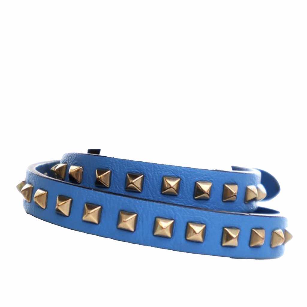 Valentino Leather Rockstud Double Wrap Bracelet - Detail 2