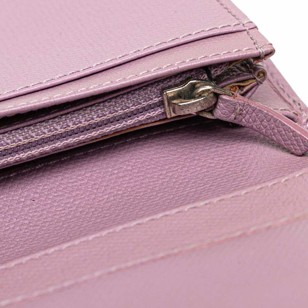 Chanel Grained Calfskin CC Button Yen Long Wallet - Image 10