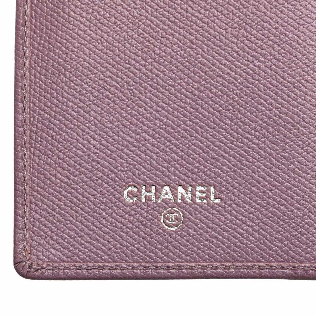 Chanel Grained Calfskin CC Button Yen Long Wallet - Image 11