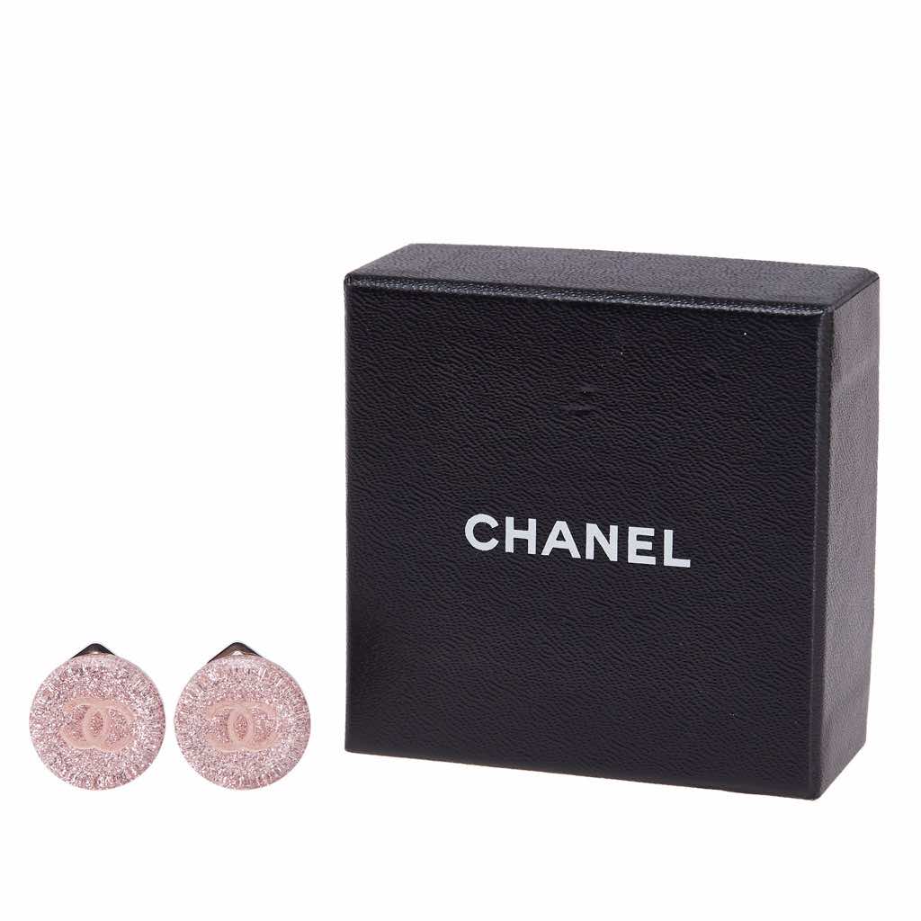 Chanel Resin CC Round Clip On Earrings - 4