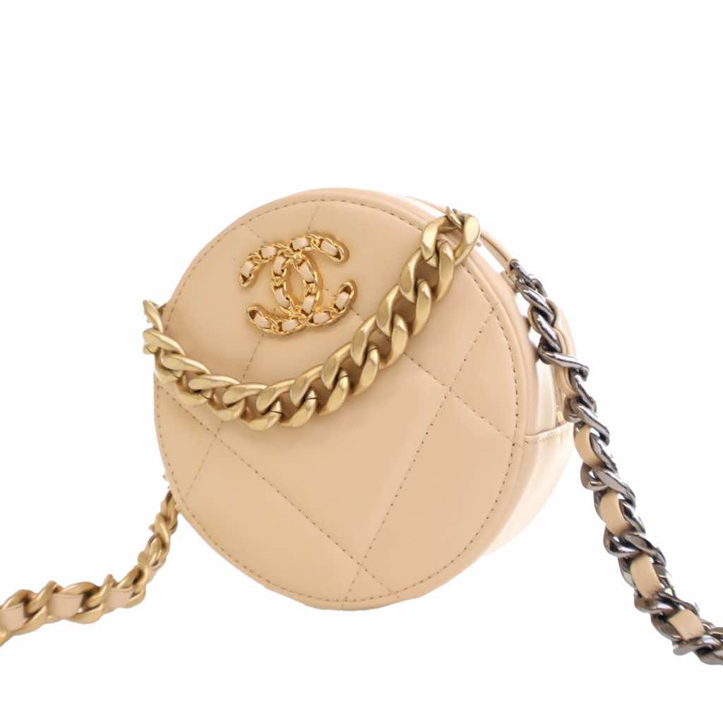Chanel Calfskin 19 Round Clutch with Chain - 2